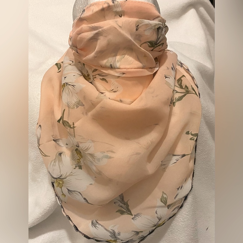 Lot of 5 Face Masks/Face Coverings w/ Neck Scarves-Black, White, & 3 Patterns